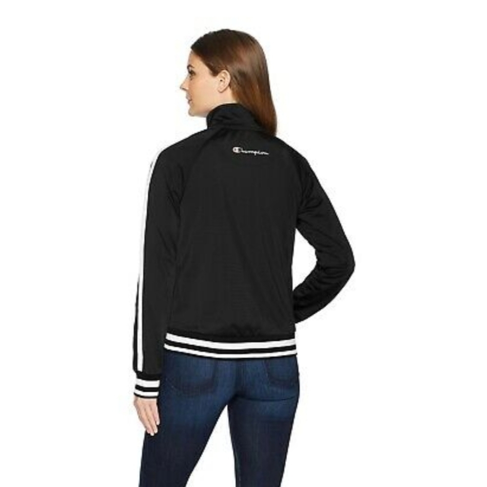 Champion Life Track Jacket Black And White Size Xl Logo Write Out View 2